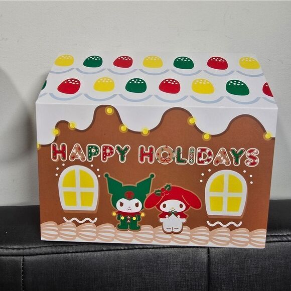 Hello Kitty Christmas Gingerbread Throw 46”x60” Blanket And Box NIB Gift Set - Picture 6 of 7